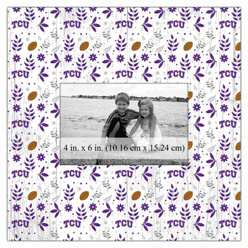 TCU Horned Frogs Floral Pattern 10x10 Frame