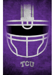 TCU Horned Frogs Ghost Helmet 17x26