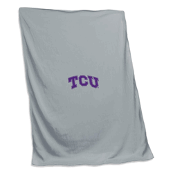 TCU Horned Frogs Gray Sweatshirt Blanket