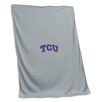 TCU Horned Frogs Gray Sweatshirt Blanket