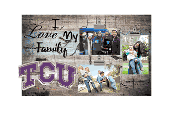 TCU Horned Frogs I Love my Family Clip Frame