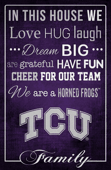 TCU Horned Frogs In This House 17x26