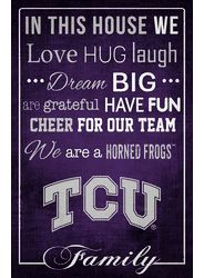 TCU Horned Frogs In This House 17x26