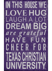 TCU Horned Frogs In This House Sign