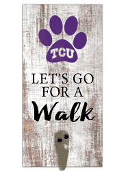 TCU Horned Frogs Leash Holder 6x12 Sign