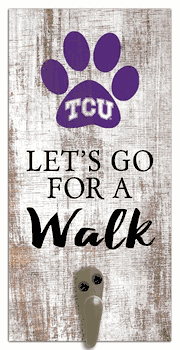 TCU Horned Frogs Leash Holder 6x12 Sign
