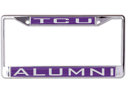 TCU Horned Frogs License Plate Frame - Inlaid