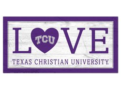 TCU Horned Frogs Love 6x12 Sign