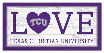 TCU Horned Frogs Love 6x12 Sign