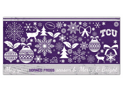 TCU Horned Frogs Merry and Bright 6x12 Sign