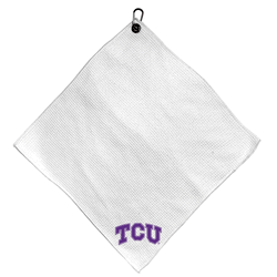 TCU Horned Frogs Microfiber Small Towel - 15" x 15" (White)