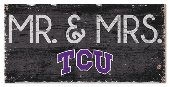 TCU Horned Frogs Mr & Mrs Sign