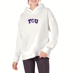TCU Horned Frogs NCAA Kadi Hoodie with Zipper Pockets White Large