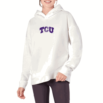 TCU Horned Frogs NCAA Kadi Hoodie with Zipper Pockets White XXL