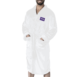 TCU Horned Frogs NCAA White Out Silk Touch Robe Large/XLarge