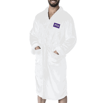 TCU Horned Frogs NCAA White Out Silk Touch Robe Large/XLarge