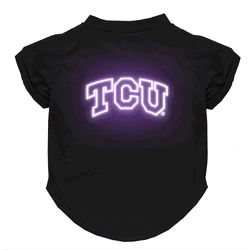 TCU Horned Frogs Neon Pet T-Shirt, Small