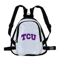 TCU Horned Frogs Pet Mini Backpack WHTE M
