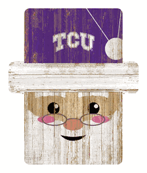 TCU Horned Frogs Santa Ornament