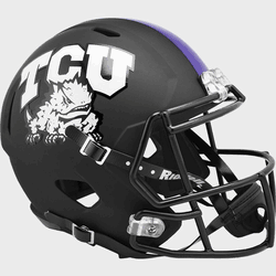 TCU Horned Frogs Speed Replica Full Size Football Helmet Matte Black