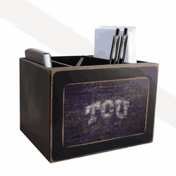 TCU Horned Frogs Team Color Desktop Organizer