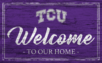 TCU Horned Frogs Team Color Welcome 11x19 Sign
