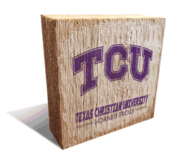 TCU Horned Frogs Team Logo Block 6X6