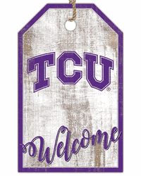 TCU Horned Frogs Welcome Team Tag 11x19 Sign