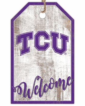 TCU Horned Frogs Welcome Team Tag 11x19 Sign