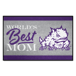 TCU Horned Frogs World's Best Mom Starter Mat Accent Rug - 19in. x 30in.