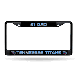 Tennessee Titans #1 Dad Black Chrome Frame with Decal Inserts 12" x 6" Car/Truck Auto Accessory