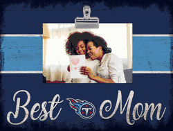 Tennessee Titans 10" x 8" Best Mom with Stripe Clip Frame