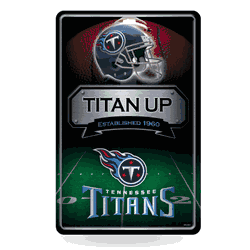 Tennessee Titans  11" x 17" Metal Home Dcor Sign