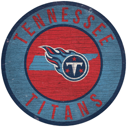 Tennessee Titans 12 in. Circle w/ State Sign
