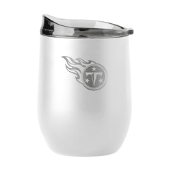 Tennessee Titans 16oz White Etch Powder Coat Curved Bev