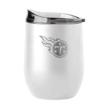 Tennessee Titans 16oz White Etch Powder Coat Curved Bev