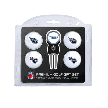 Tennessee Titans 4 Ball Gift Set + Divot Tool & Marker