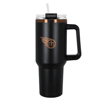 Tennessee Titans 40oz Black and Copper Colossus Travel Mug with Straw