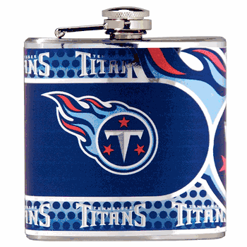 Tennessee Titans 6oz Stainless Steel Flask with Metallic Graphics