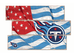 Tennessee Titans American Flag 3 Plank