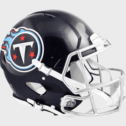 Tennessee Titans  Authentic Speed Full Size Football Helmet Satin Navy Metallic