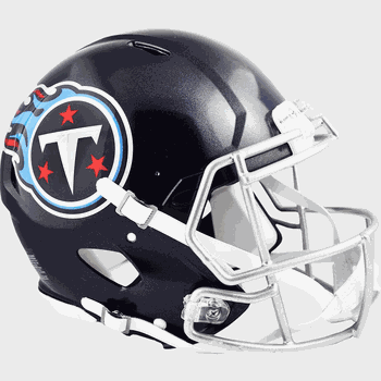 Tennessee Titans  Authentic Speed Full Size Football Helmet Satin Navy Metallic