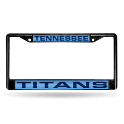 Tennessee Titans Black 12" x 6" Black Laser Cut Chrome Frame