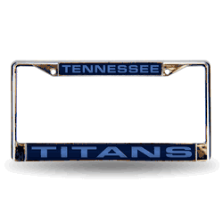 Tennessee Titans Blue 12" x 6" Laser Cut Chrome Frame