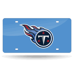 Tennessee Titans Blue Fireball 12" x 6" Laser Cut Tag For Car/Truck/SUV