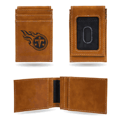 Tennessee Titans Brown Laser Engraved Front Pocket Wallet