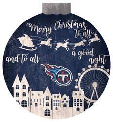 Tennessee Titans Christmas Village 12in Wall Art