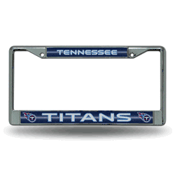 Tennessee Titans Classic 12" x 6" Silver Bling Chrome Car/Truck/SUV Auto Accessory