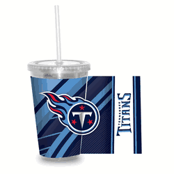 Tennessee Titans Clear Tumbler W/Straw