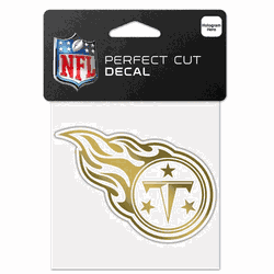 Tennessee Titans Decal 4x4 Perfect Cut Metallic Gold